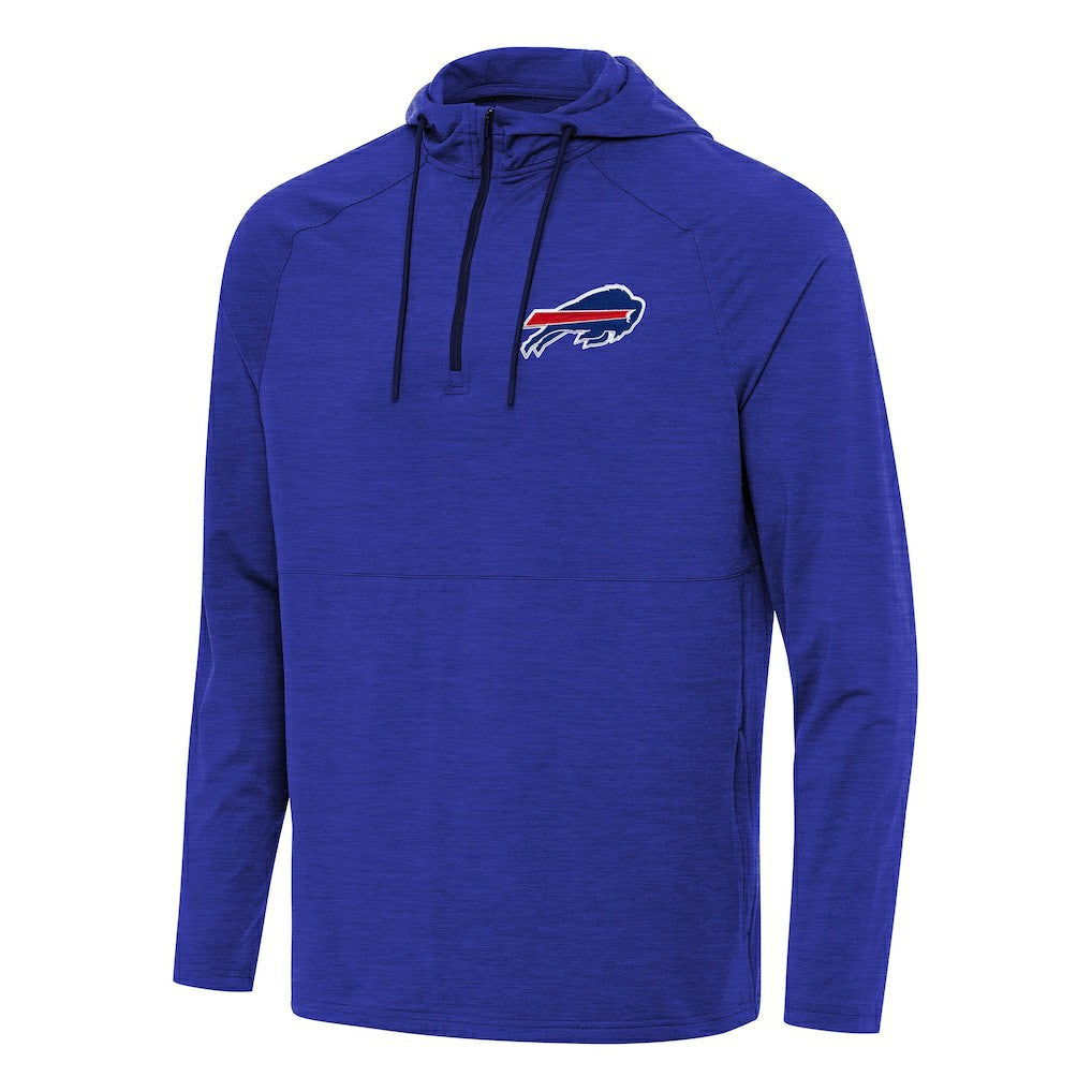 Buffalo Bills Antigua Spikes Quarter-Zip Pullover Hoodie - Heather Royal - NFL