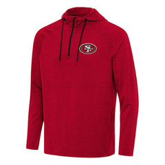San Francisco 49ers Antigua Spikes Quarter-Zip Pullover Hoodie - Scarlet - NFL