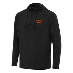 Washington Commanders Antigua Spikes Quarter-Zip Pullover Hoodie - Heather Black - NFL
