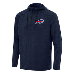 Buffalo Bills Antigua Spikes Quarter-Zip Pullover Hoodie - Heather Navy - NFL