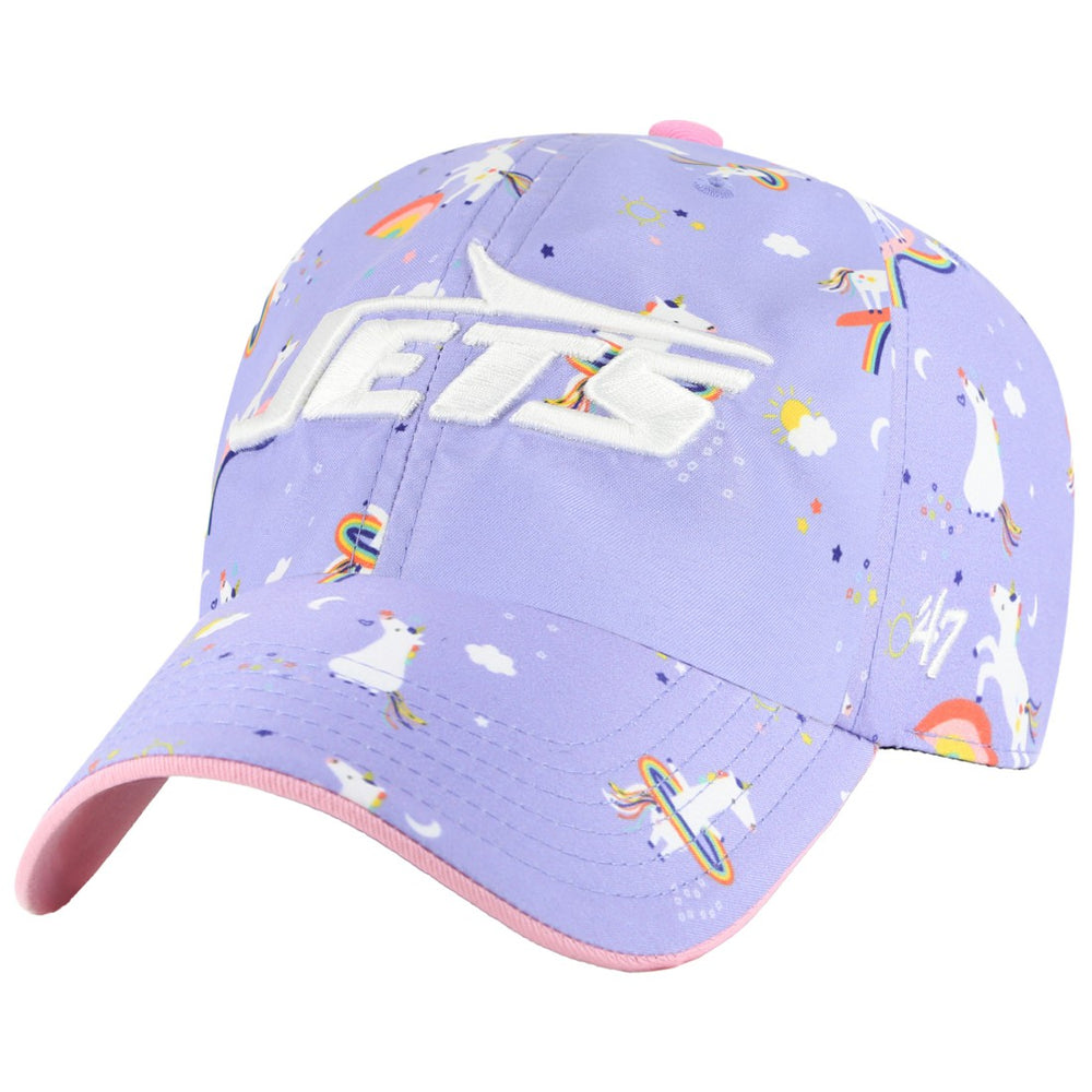 New York Jets '47 Girls Preschool Unicorn Clean Up Adjustable Hat - Lavender - 47 brand