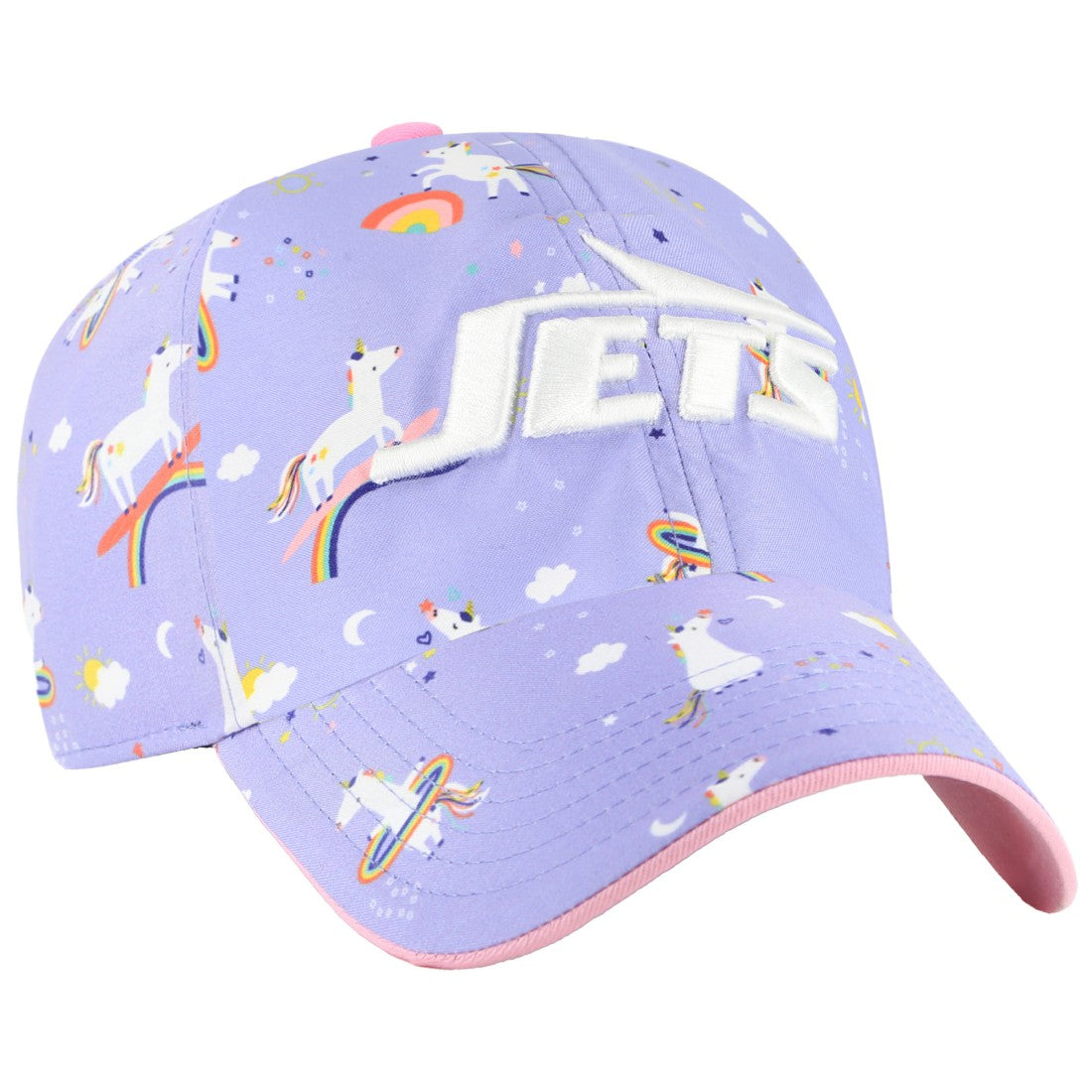 New York Jets '47 Girls Preschool Unicorn Clean Up Adjustable Hat - Lavender - 47 brand