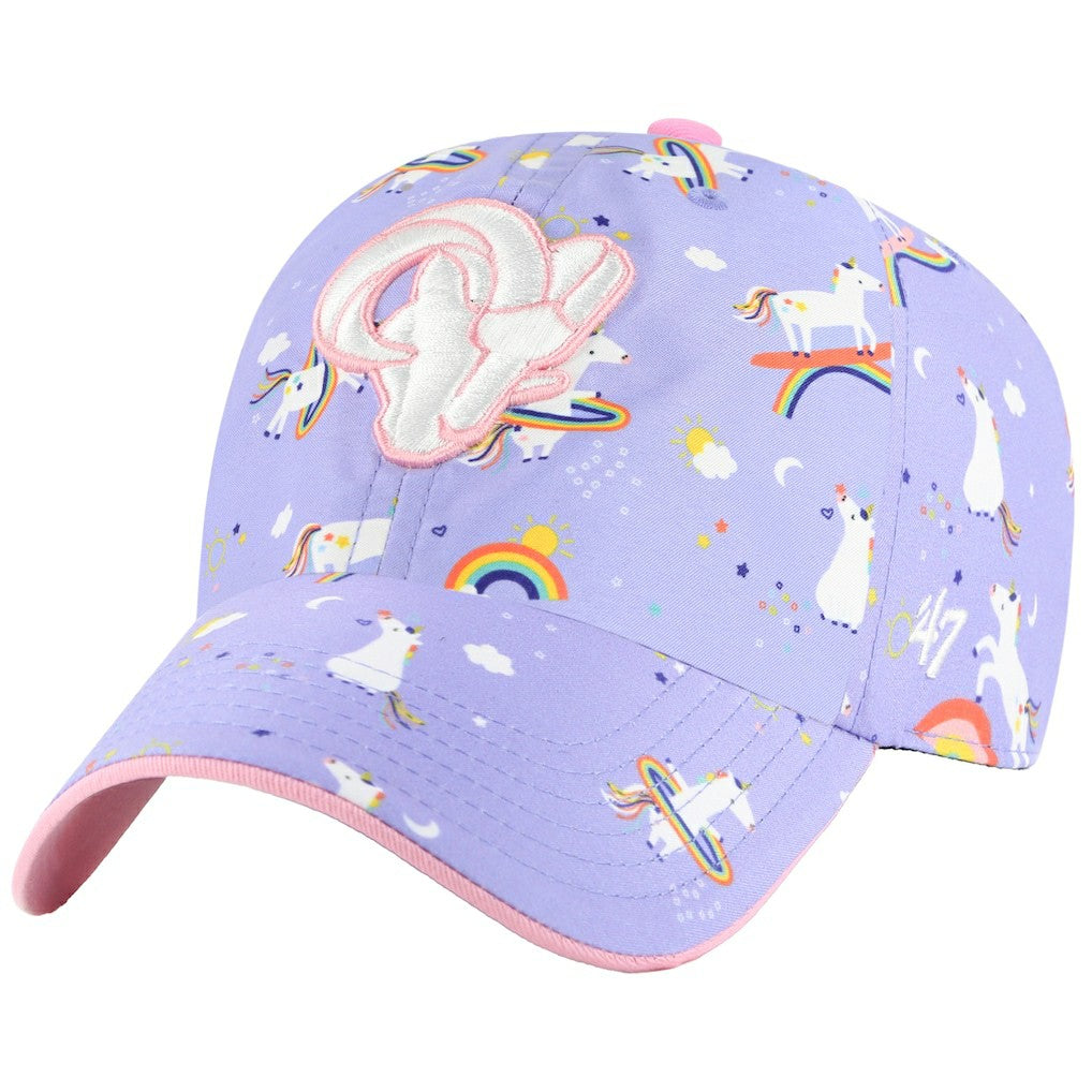 Los Angeles Rams '47 Girls Preschool Unicorn Clean Up Adjustable Hat - Lavender - 47 brand