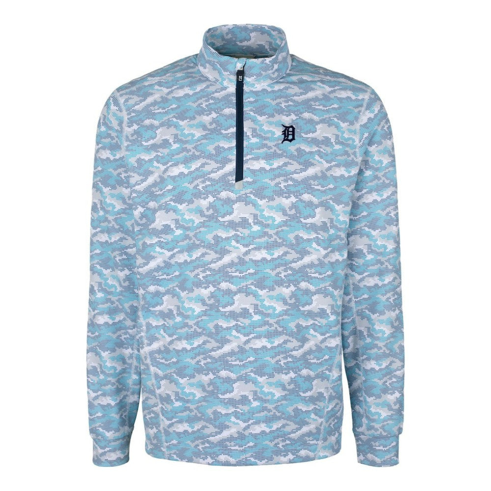Detroit Tigers Cutter & Buck Traverse Eco Camo Tri-Blend DryTec Quarter-Zip Jacket Near Me