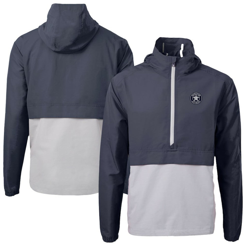 Houston Astros Cutter & Buck Charter Eco Recycled Anorak Half-Zip Hoodie Jacket Discount