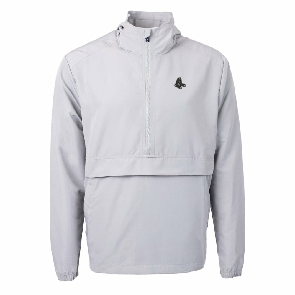 Boston Red Sox Cutter & Buck Charter Eco Recycled Anorak Half-Zip Hoodie Jacket Outlet