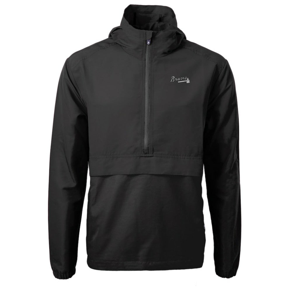 Atlanta Braves Cutter & Buck Charter Eco Recycled Anorak Half-Zip Hoodie Jacket Near Me