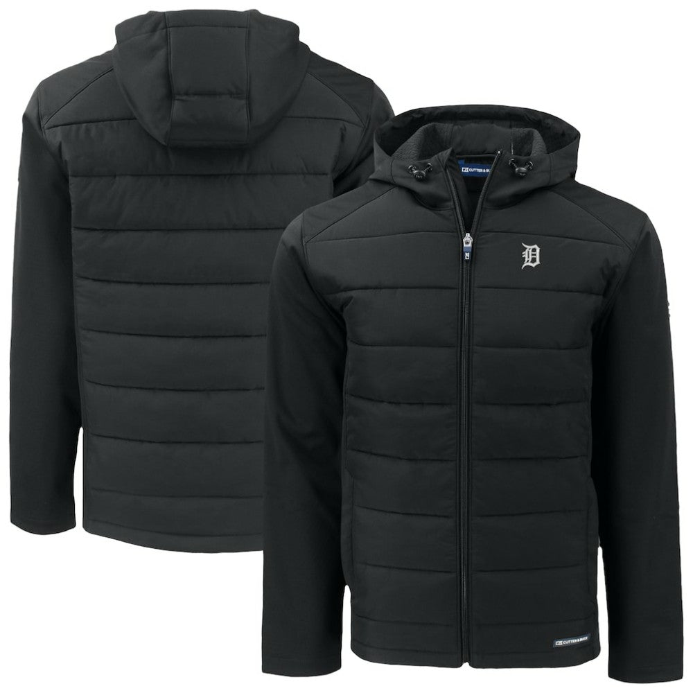 Detroit Tigers Cutter & Buck Evoke Hybrid Eco Softshell Recycled Full-Zip Jacket for sale