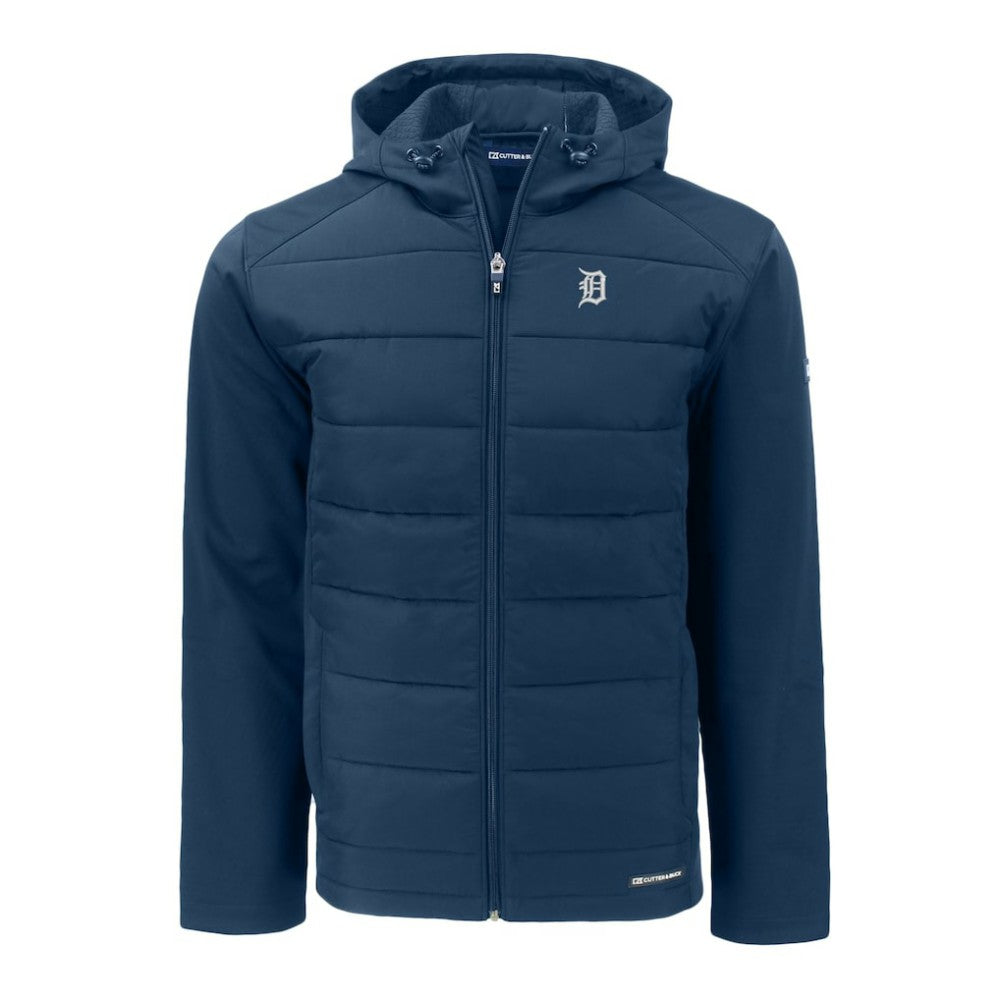 Detroit Tigers Cutter & Buck Evoke Hybrid Eco Softshell Recycled Full-Zip Jacket Online