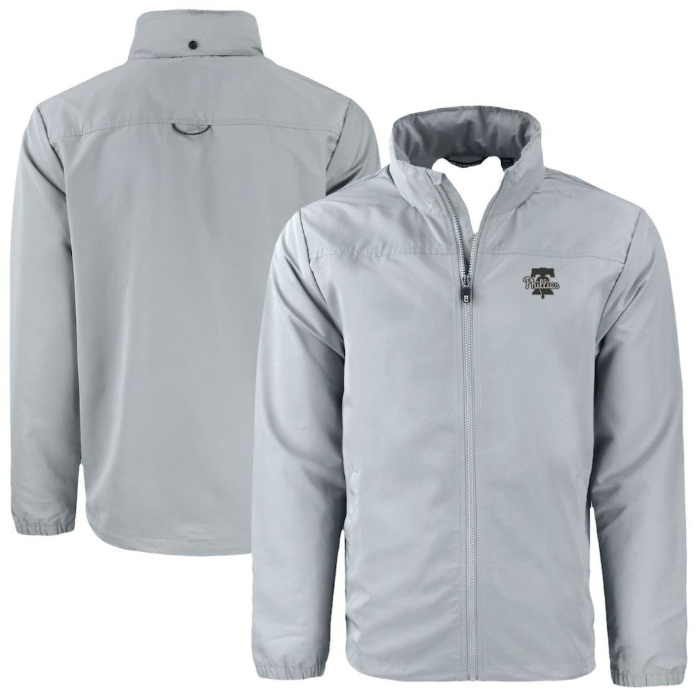 Philadelphia Phillies Cutter & Buck Charter Eco Recycled Full-Zip Hoodie Jacket for sale