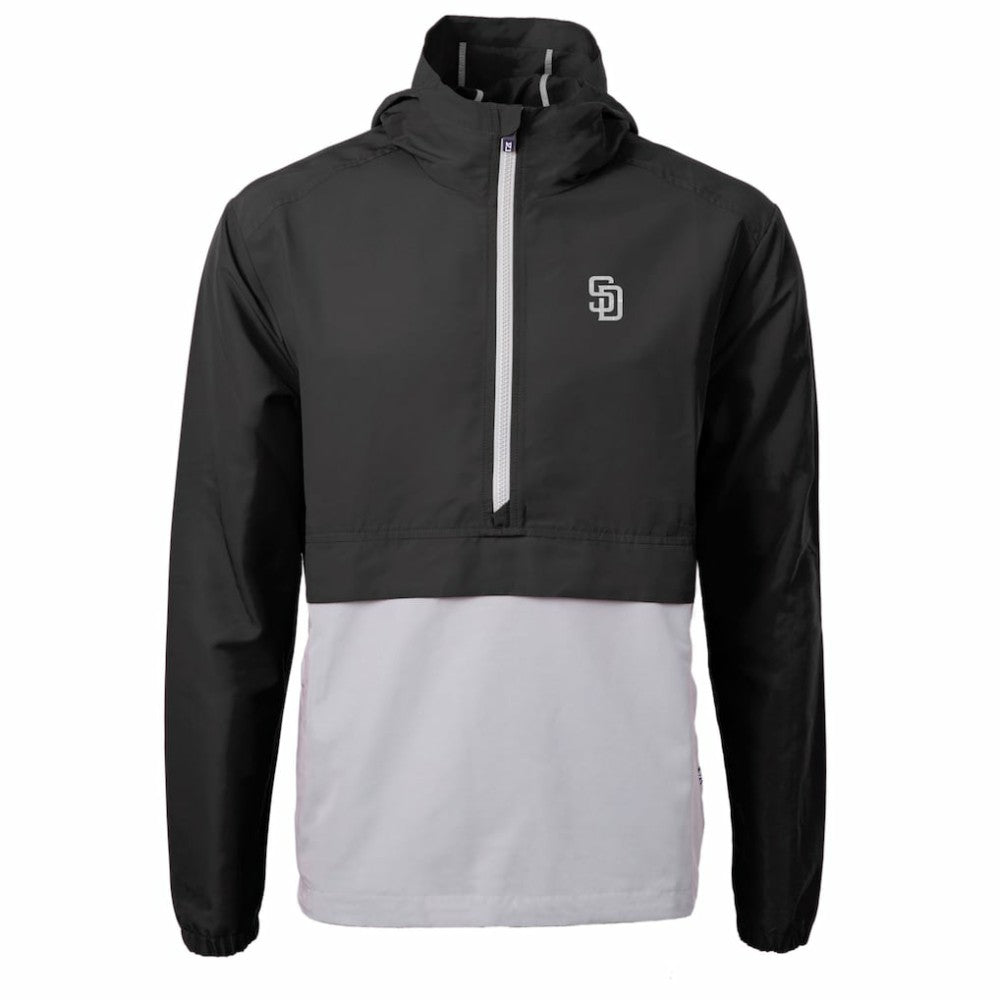 San Diego Padres Cutter & Buck Charter Eco Recycled Anorak Half-Zip Hoodie Jacket Online