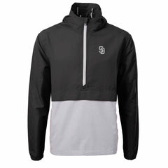 San Diego Padres Cutter & Buck Charter Eco Recycled Anorak Half-Zip Hoodie Jacket Online
