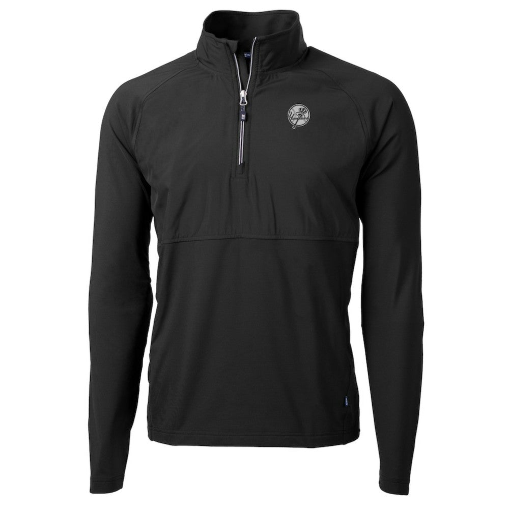 New York Yankees Cutter & Buck Adapt Eco Hybrid Raglan DryTec Quarter-Zip Jacket Near Me