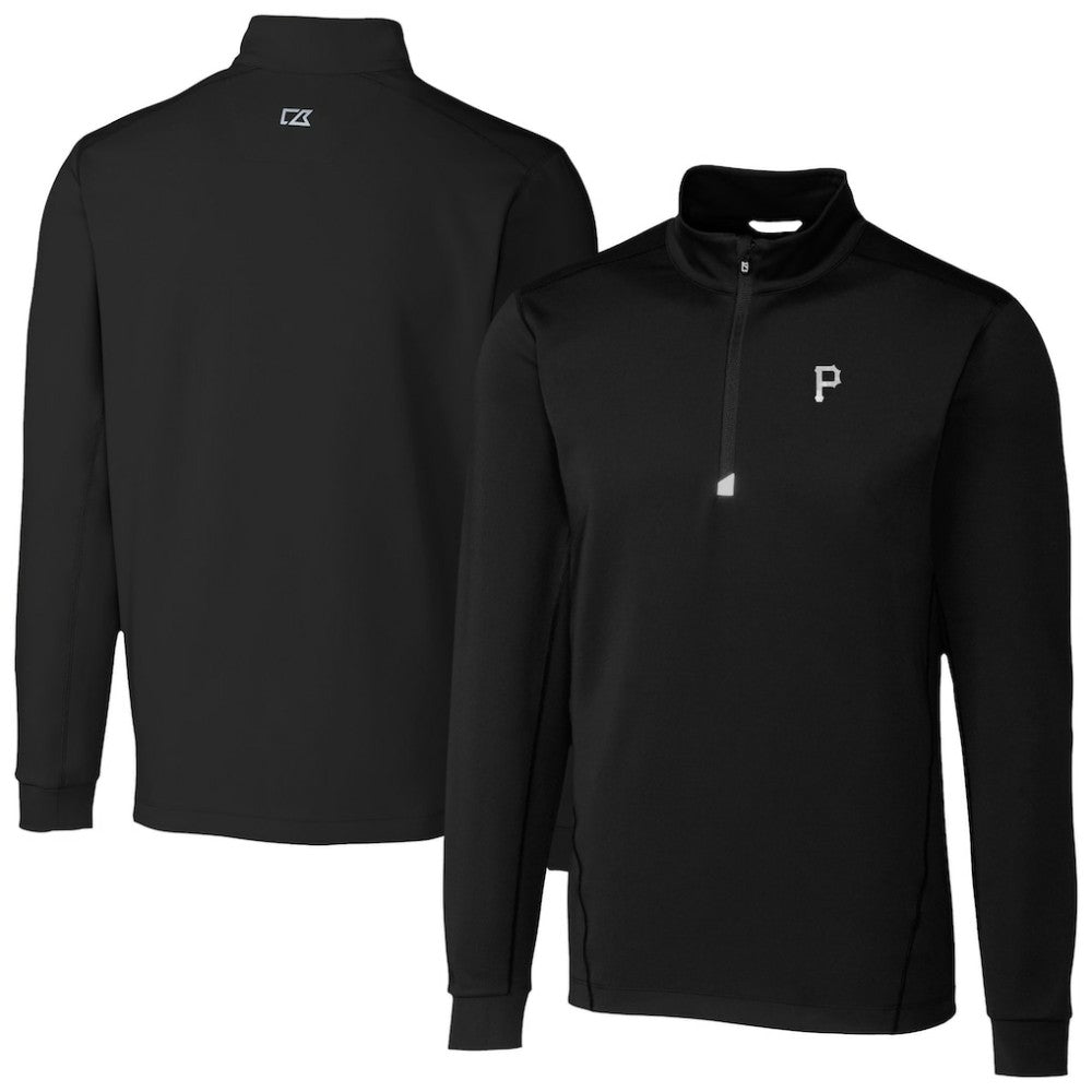 Pittsburgh Pirates Cutter & Buck Traverse Eco Tri-Blend DryTec Quarter-Zip Jacket for sale