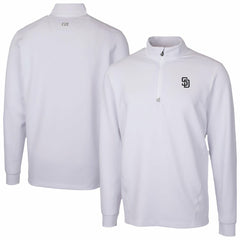 San Diego Padres Cutter & Buck Traverse Eco Tri-Blend DryTec Quarter-Zip Jacket Discount