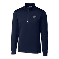 Los Angeles Dodgers Cutter & Buck Traverse Eco Tri-Blend DryTec Quarter-Zip Jacket for sale