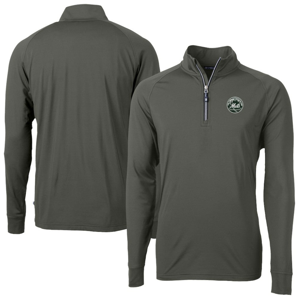 New York Mets Cutter & Buck Adapt Eco Raglan Quarter-Zip Jacket Near Me