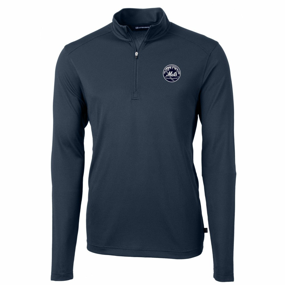New York Mets Cutter & Buck Virtue Eco Pique Quarter-Zip Jacket Online