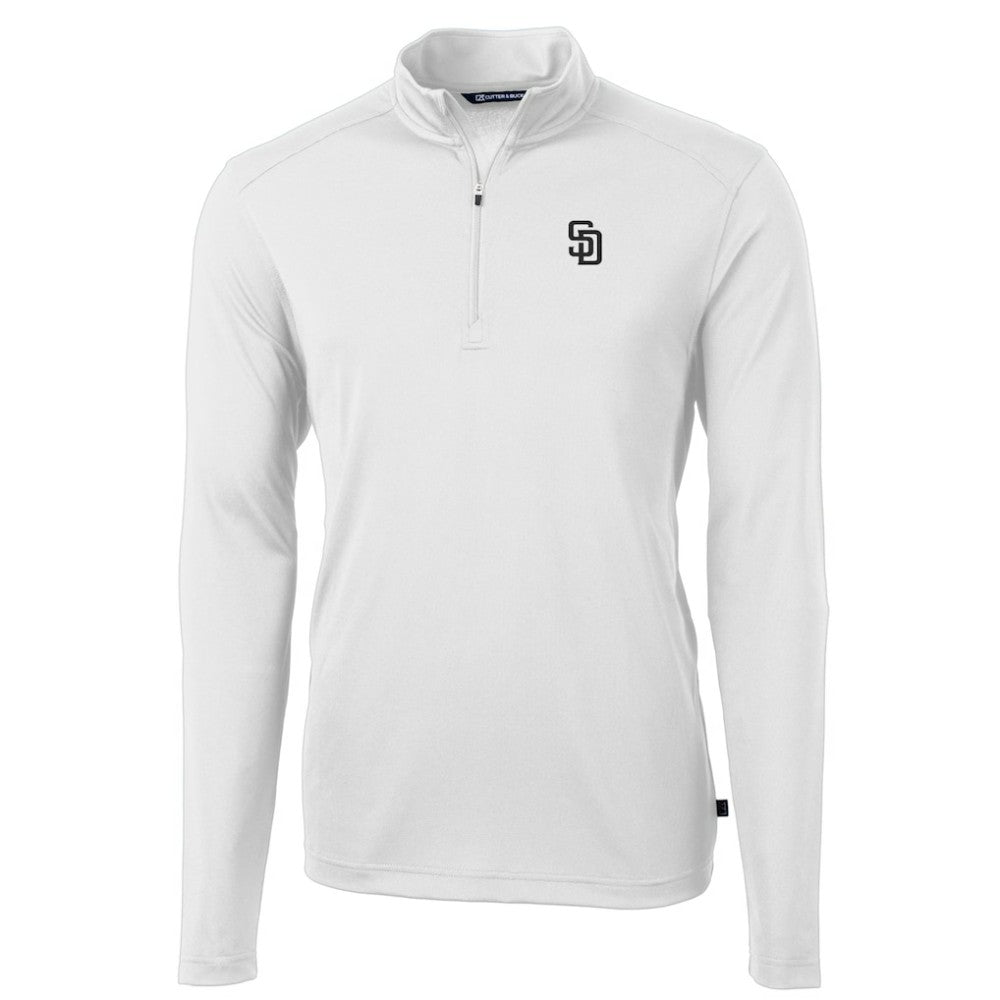 San Diego Padres Cutter & Buck Virtue Eco Pique Quarter-Zip Jacket Online
