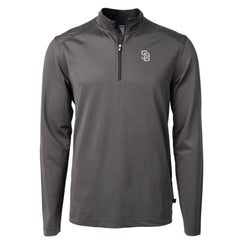 San Diego Padres Cutter & Buck Virtue Eco Pique Micro Stripe Quarter-Zip Jacket Online