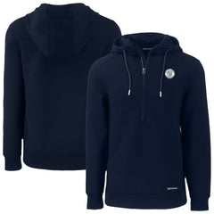 Milwaukee Brewers Cutter & Buck Roam Eco Recycled Tri-Blend Half-Zip Hoodie for sale