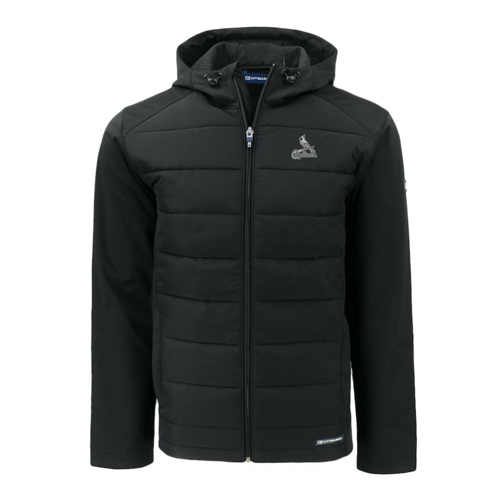 St. Louis Cardinals Cutter & Buck Evoke Hybrid Eco Softshell Recycled Full-Zip Hoodie Jacket for sale