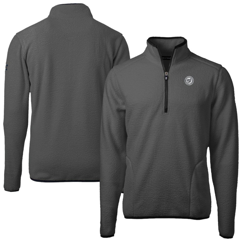 Washington Nationals Cutter & Buck Cascade Eco Fleece Quarter-Zip Jacket for sale
