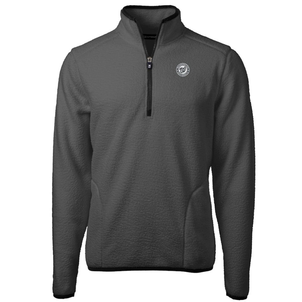Washington Nationals Cutter & Buck Cascade Eco Fleece Quarter-Zip Jacket for sale
