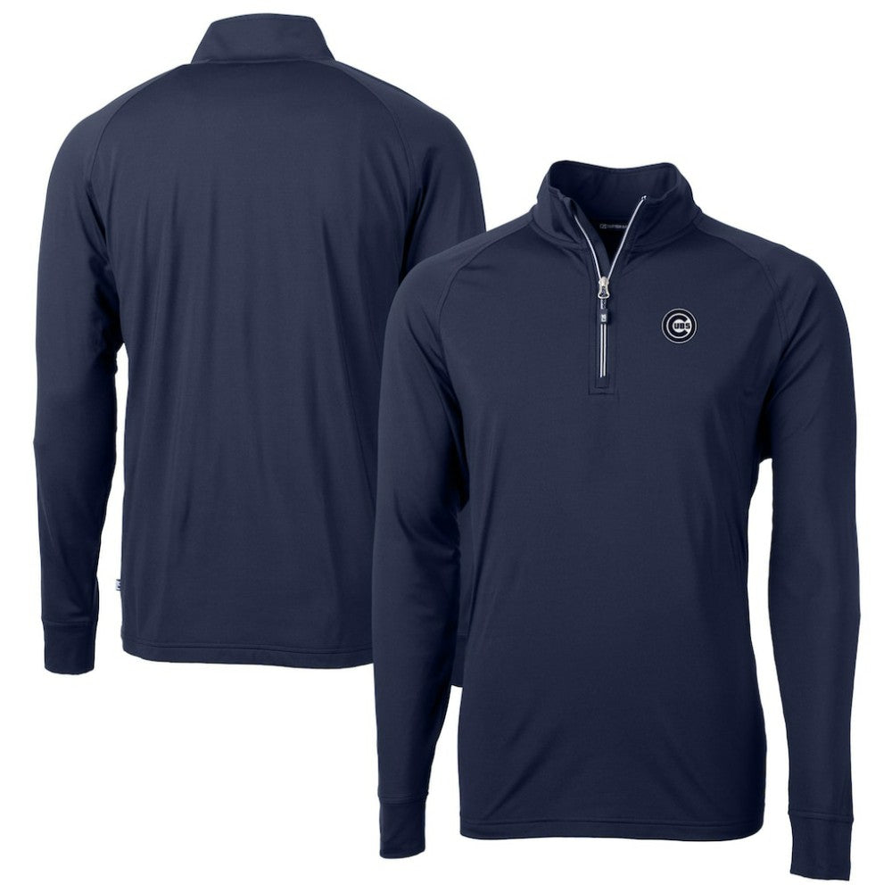 Chicago Cubs Cutter & Buck Big & Tall Adapt Eco DryTec Raglan Quarter-Zip Jacket Sale
