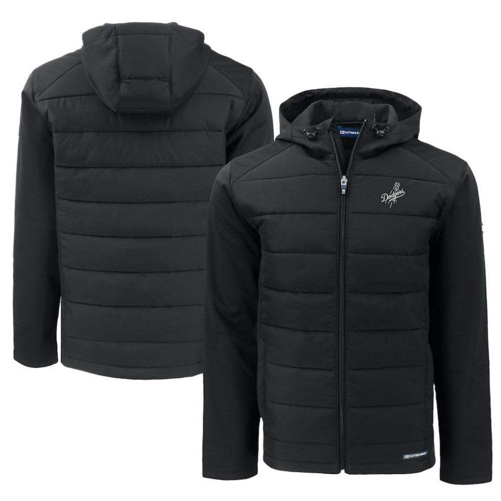Los Angeles Dodgers Cutter & Buck Big & Tall Evoke Hybrid Eco Softshell Recycled Full-Zip Hooded PrimaLoft Jacket Outlet
