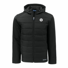 Milwaukee Brewers Cutter & Buck Big & Tall Evoke Hybrid Eco Softshell Recycled Full-Zip Hooded PrimaLoft Jacket Outlet