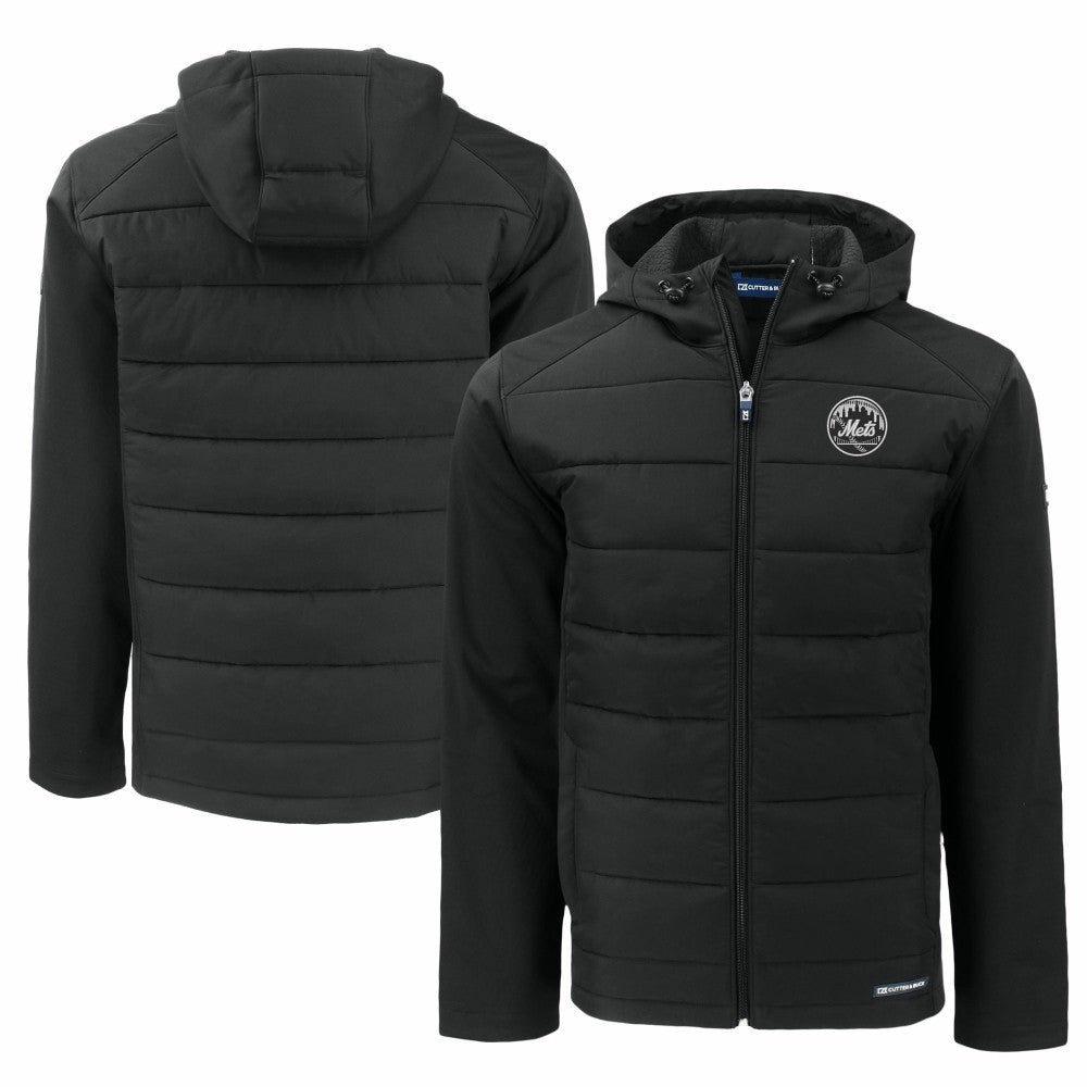 New York Mets Cutter & Buck Big & Tall Evoke Hybrid Eco Softshell Recycled Full-Zip Hooded PrimaLoft Jacket Near Me