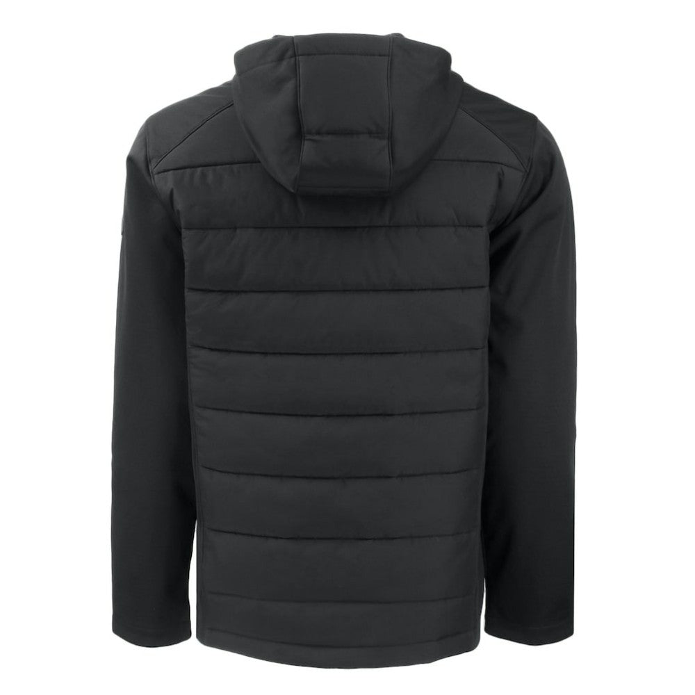 New York Yankees Cutter & Buck Big & Tall Evoke Hybrid Eco Softshell Recycled Full-Zip Hooded PrimaLoft Jacket for sale