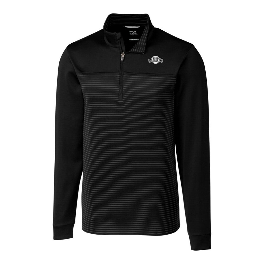 San Francisco Giants Cutter & Buck Big & Tall Traverse Stretch Stripe Eco Tri-Blend Quarter-Zip Top Online