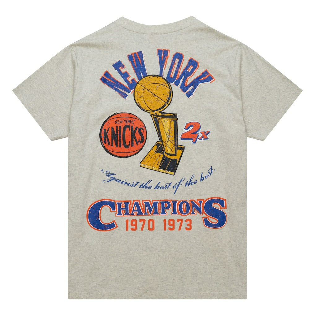 Mitchell & Ness New York Knicks Hardwood Classics Legacy Defined Retro Championship T-Shirt Oatmeal
