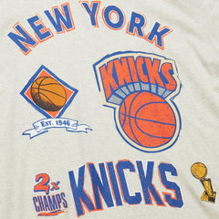 Mitchell & Ness New York Knicks Hardwood Classics Legacy Defined Retro Championship T-Shirt Oatmeal