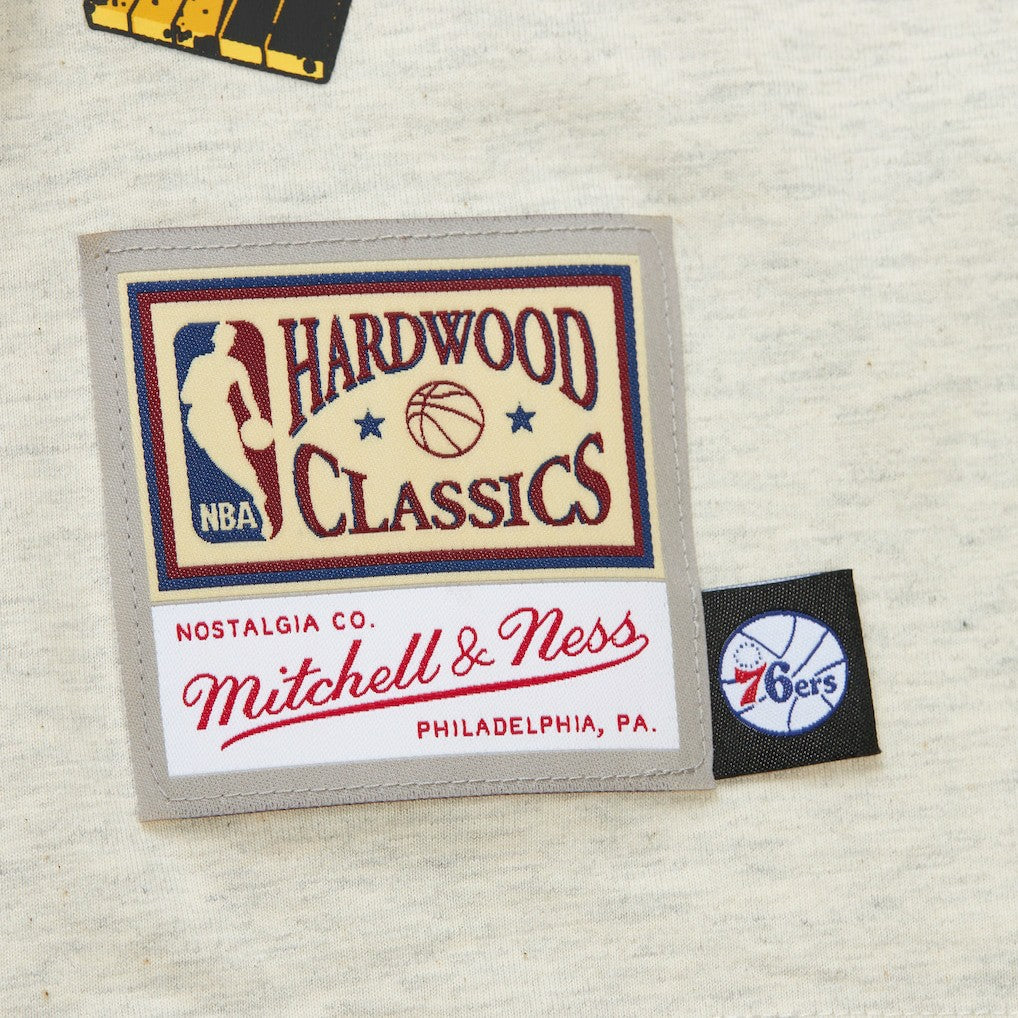 Mitchell & Ness Philadelphia 76ers Hardwood Classics Legacy Defined Retro Championship T-Shirt Oatmeal