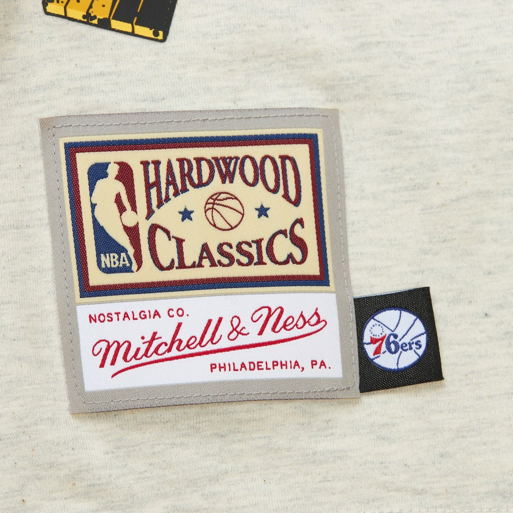 Mitchell & Ness Philadelphia 76ers Hardwood Classics Legacy Defined Retro Championship T-Shirt Oatmeal