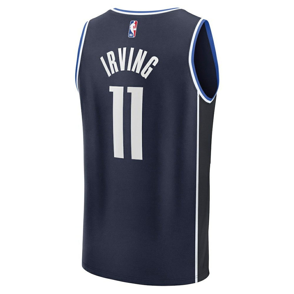 Fanatics Kyrie Irving Dallas Mavericks Fast Break Replica Player Jersey Statement Editi- Navy