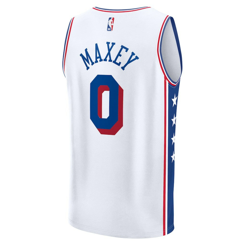 Fanatics Tyrese Maxey Philadelphia 76ers Youth Fast Break Replica Player Jersey Association Edition White