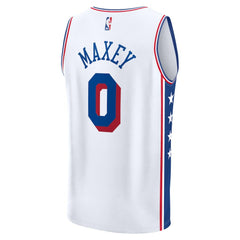 Fanatics Tyrese Maxey Philadelphia 76ers Youth Fast Break Replica Player Jersey Association Edition White