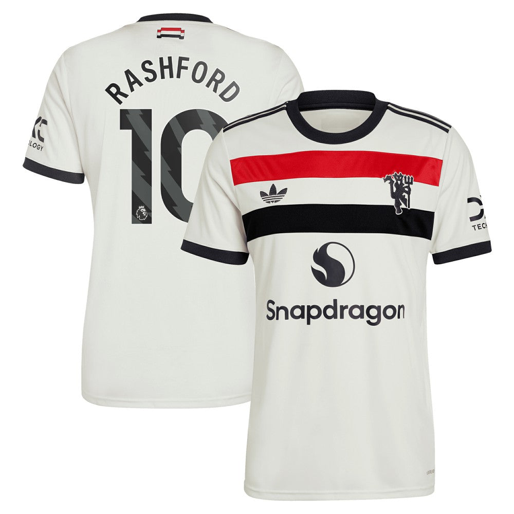 Adidas - Marcus Rashford Manchester United Originals 2024/25 Third Replica Jersey - Cream