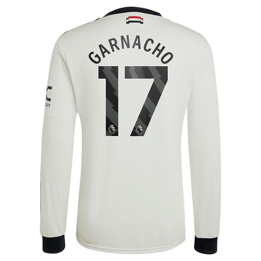 Adidas - Alejandro Garnacho Manchester United Originals 2024/25 Third Replica Long Sleeve Jersey - Cream