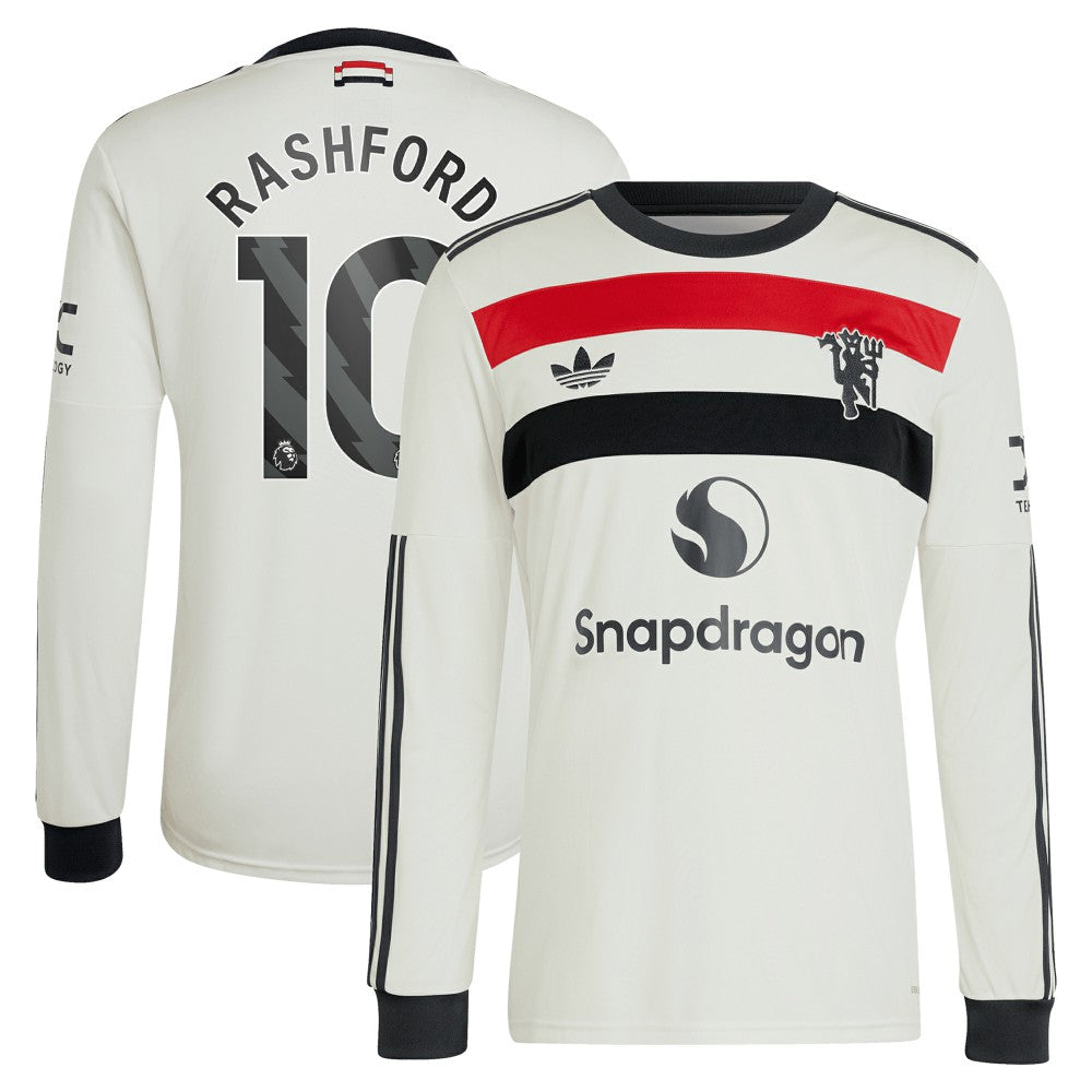 Adidas - Marcus Rashford Manchester United Originals 2024/25 Third Replica Long Sleeve Jersey - Cream