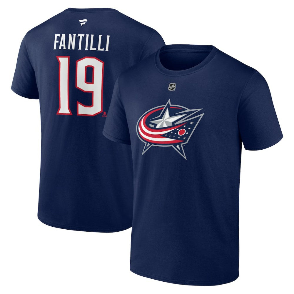 Adam Fantilli Columbus Blue Jackets Fanatics Authentic Stack Name & Number T-Shirt - Navy | Fanatics Clearance