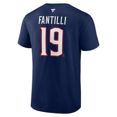 Adam Fantilli Columbus Blue Jackets Fanatics Authentic Stack Name & Number T-Shirt - Navy | Fanatics Clearance