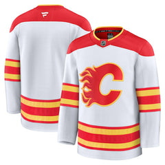 Calgary Flames Fanatics Away Premium Jersey - White | Fanatics Lifestyle