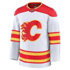 Calgary Flames Fanatics Away Premium Jersey - White | Fanatics Lifestyle