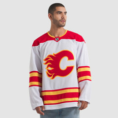 Calgary Flames Fanatics Away Premium Jersey - White | Fanatics Lifestyle