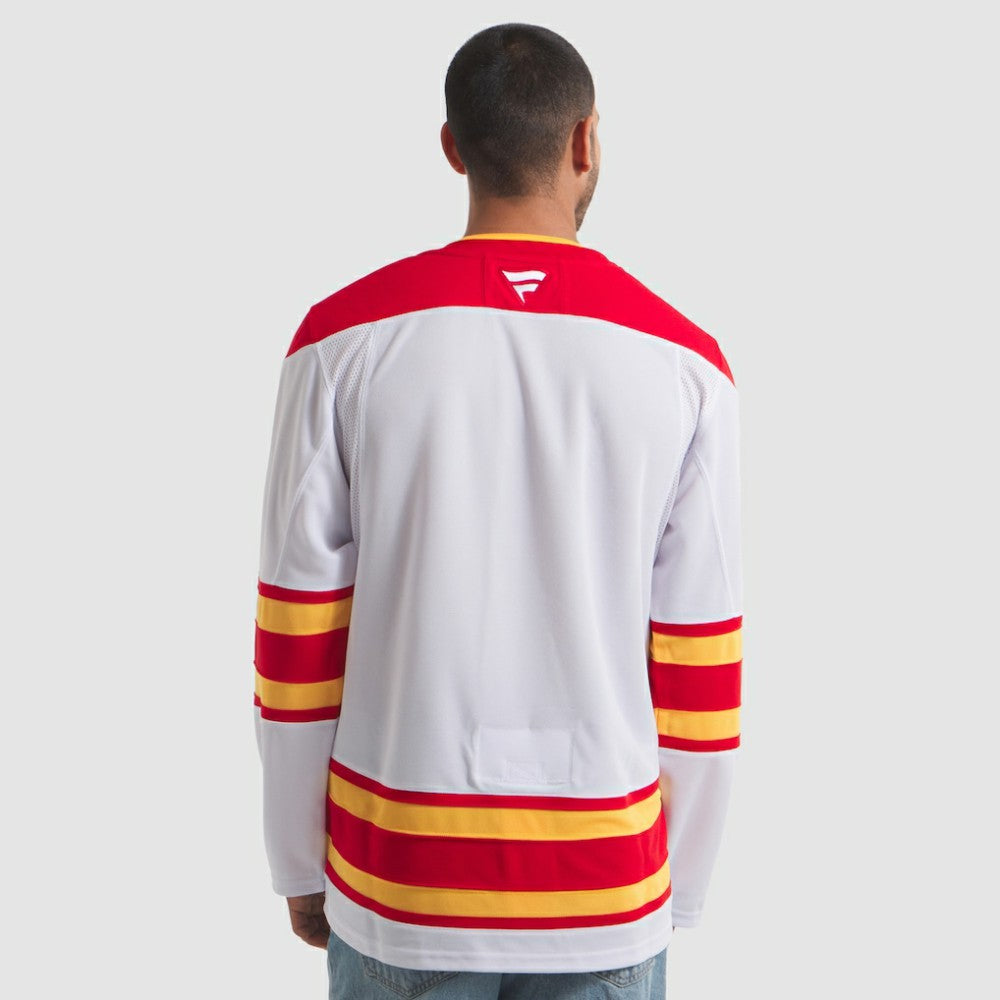 Calgary Flames Fanatics Away Premium Jersey - White | Fanatics Lifestyle